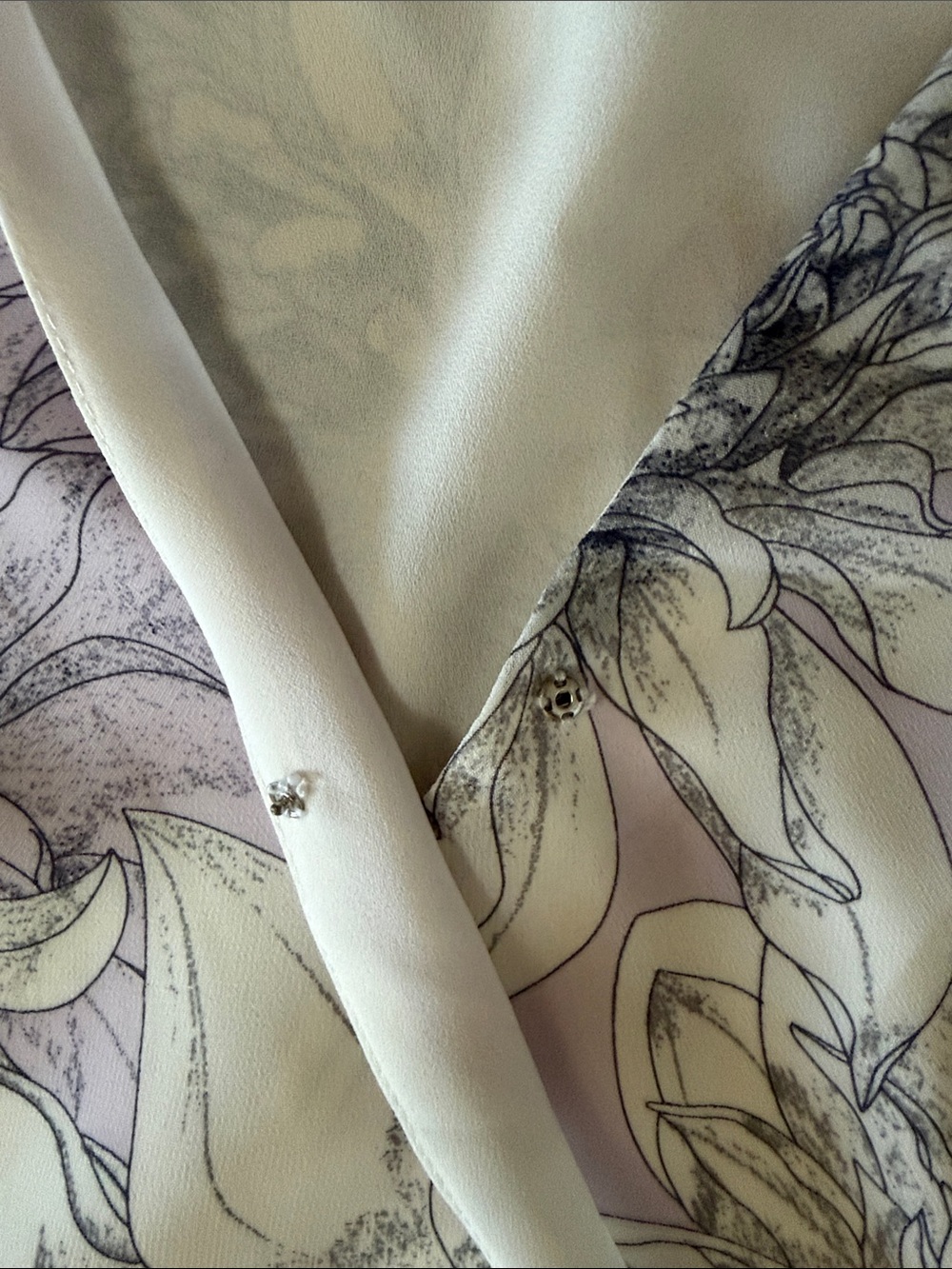 Calvin Klein Lavender Floral Wrap Midi Dress - Picture 4 of 10